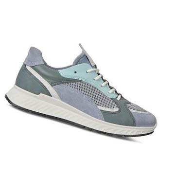 Women's Ecco St.1 Sneakers Blue / White | USA 255KOR